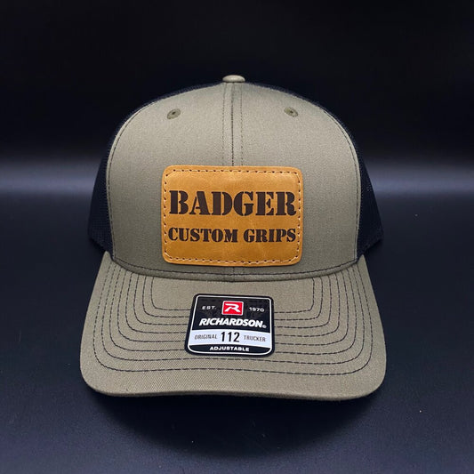 Badger Custom Grips Leather Patch Hat