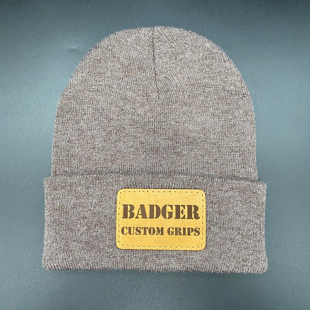 Badger Custom Grips Leather Patch Beanie