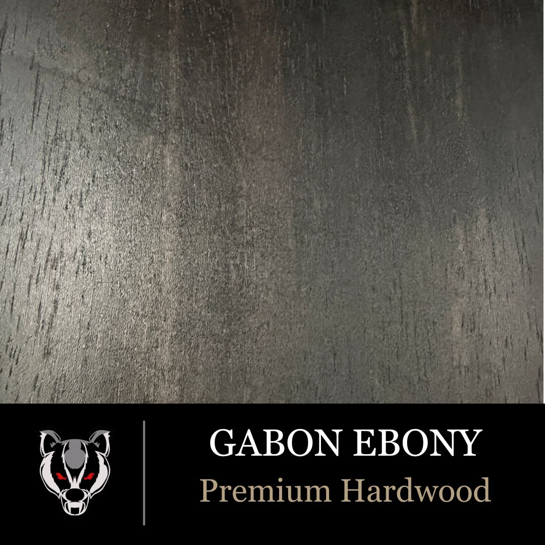 Premium Gabon Ebony wood grain swatch for custom pistol grips