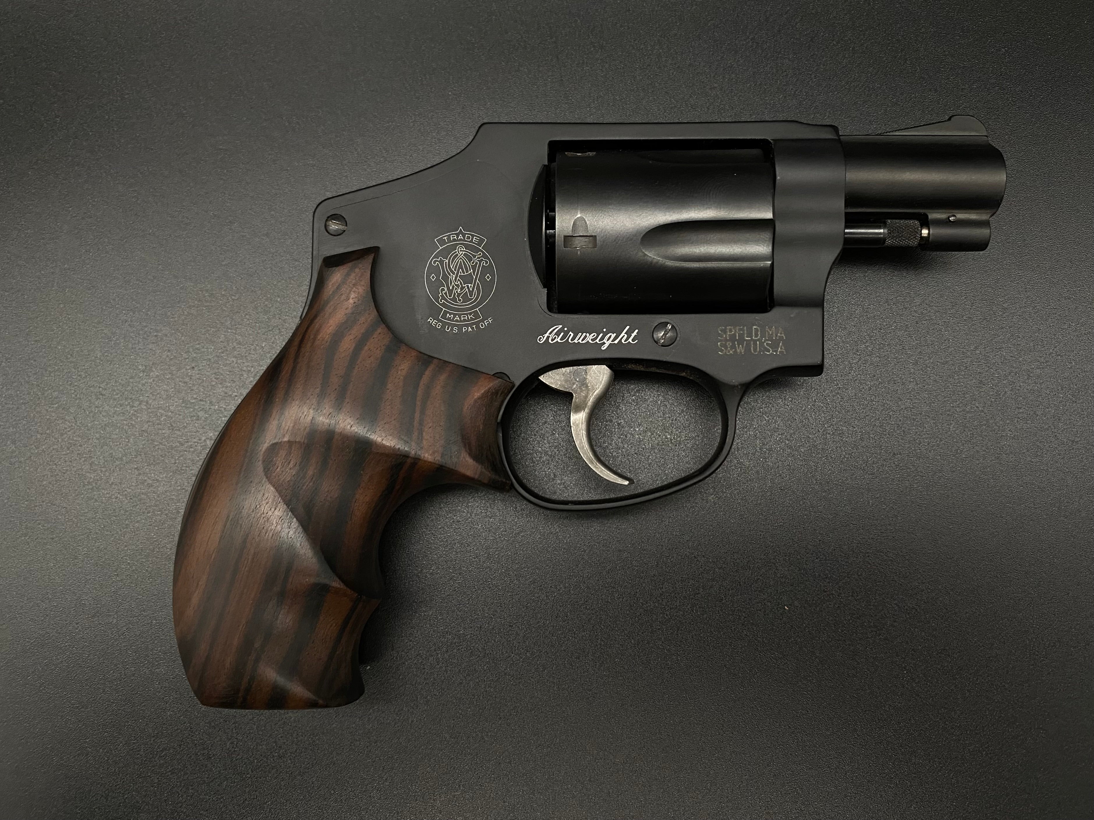 S&W J Frame Boot Grip Macassar Ebony