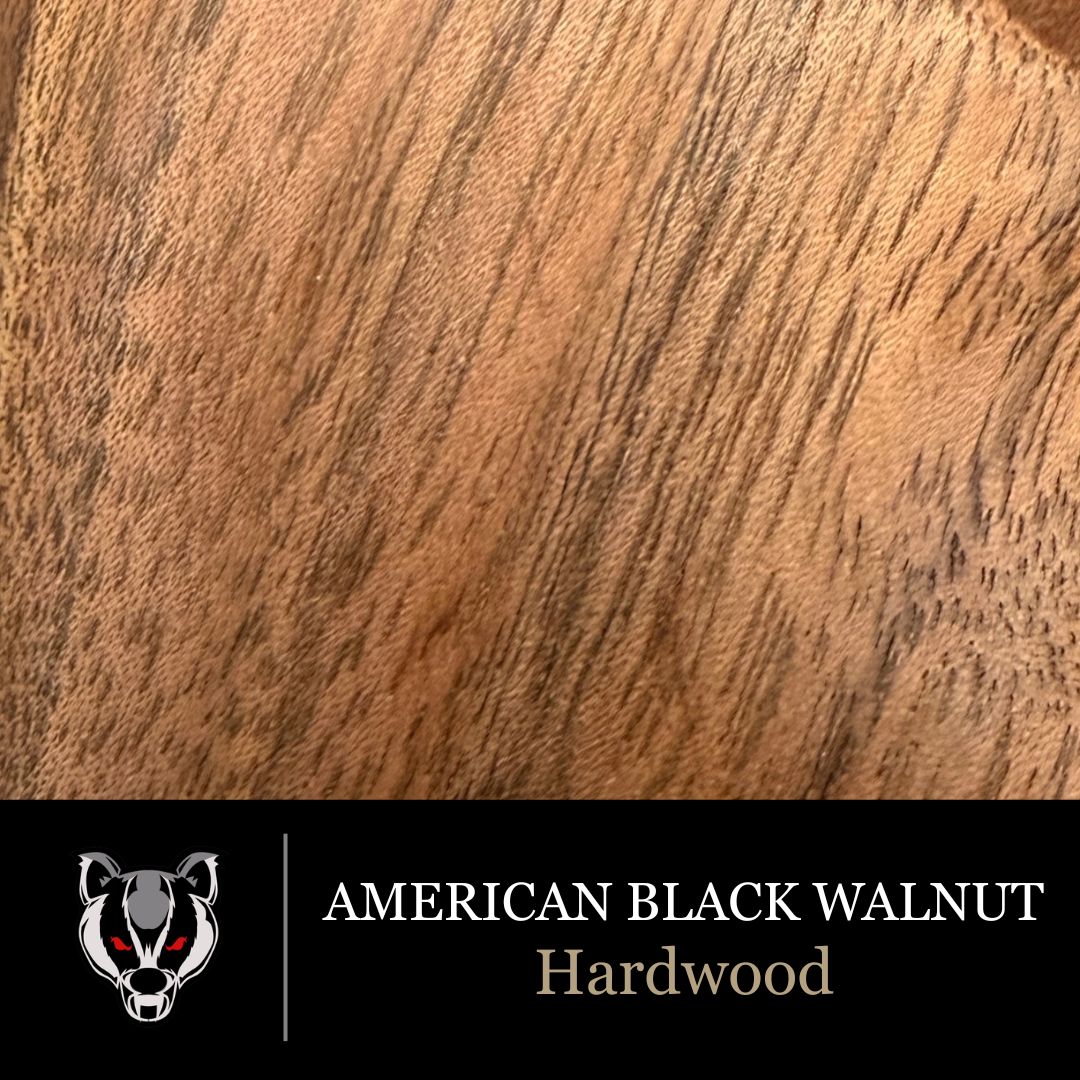 American Black Walnut wood grain swatch for custom pistol grips