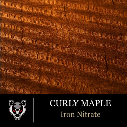 Curly Maple Iron nitrate wood grain swatch for custom pistol grips