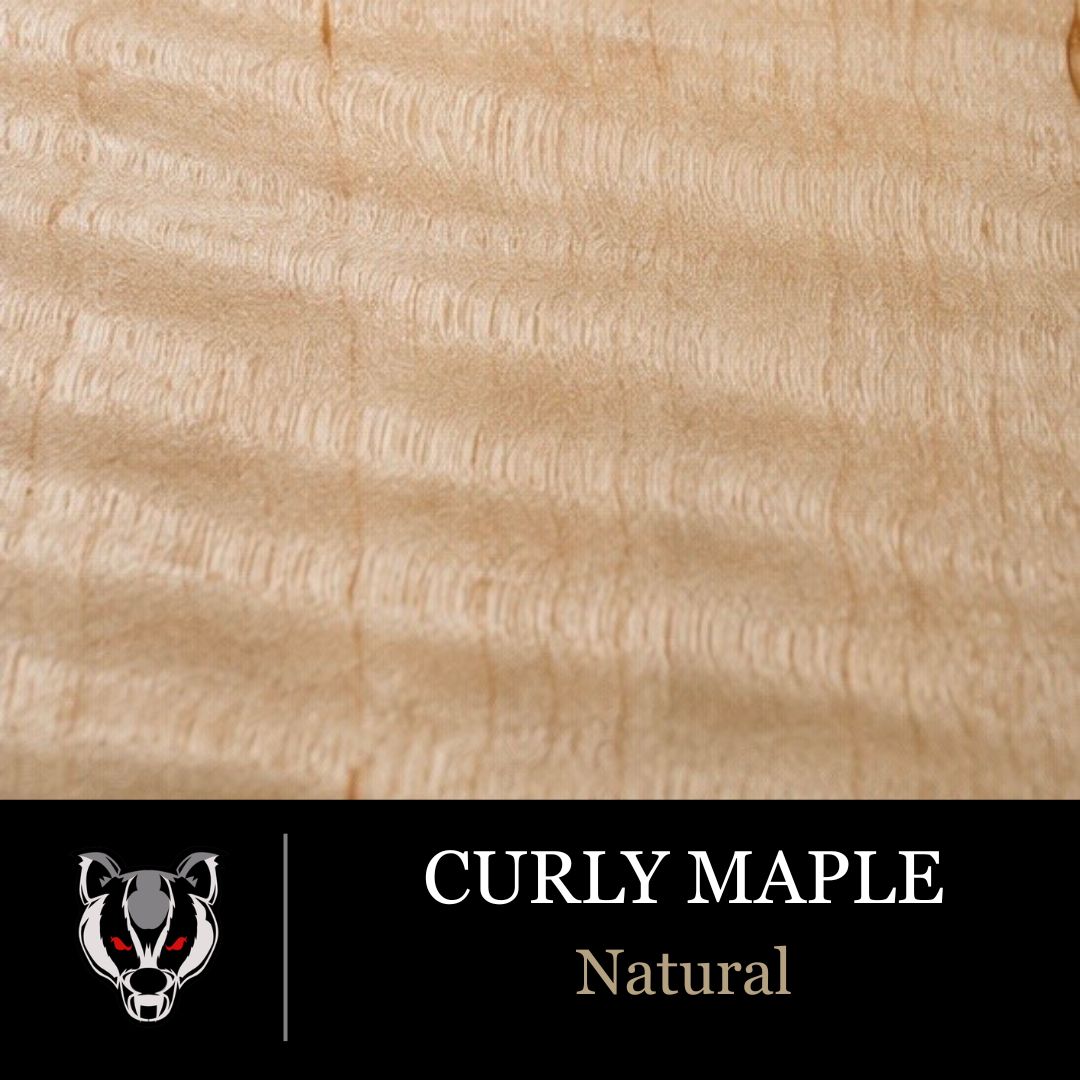 Curly Maple wood grain swatch for custom pistol grips