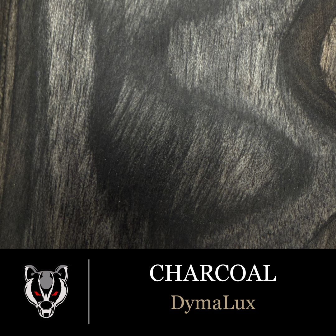 Dymalux Charcoal wood grain swatch for custom pistol grips