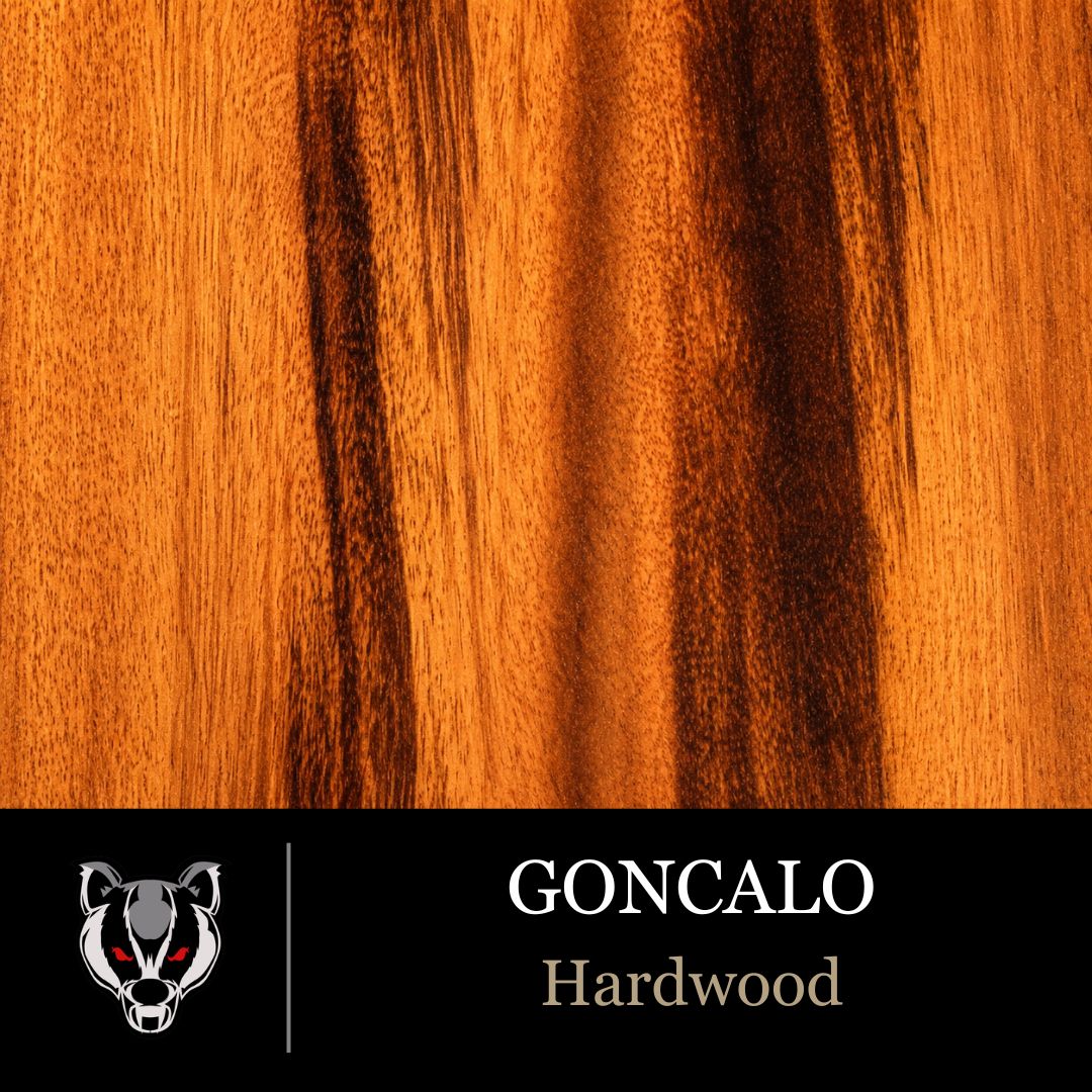 Goncalo Alves wood grain swatch for custom pistol grips