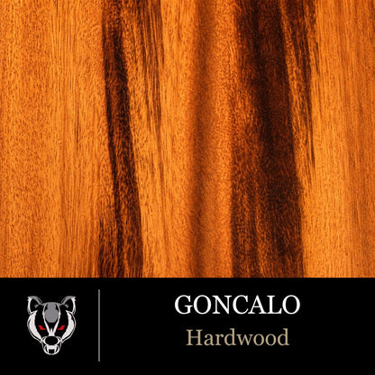 Goncalo Alves wood grain swatch for custom pistol grips