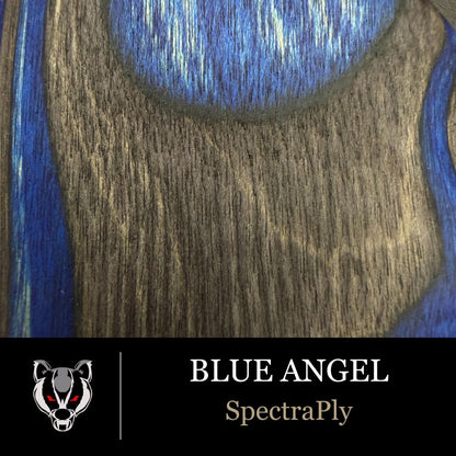 SpectraPly Blue Angel wood grain swatch for custom pistol grips