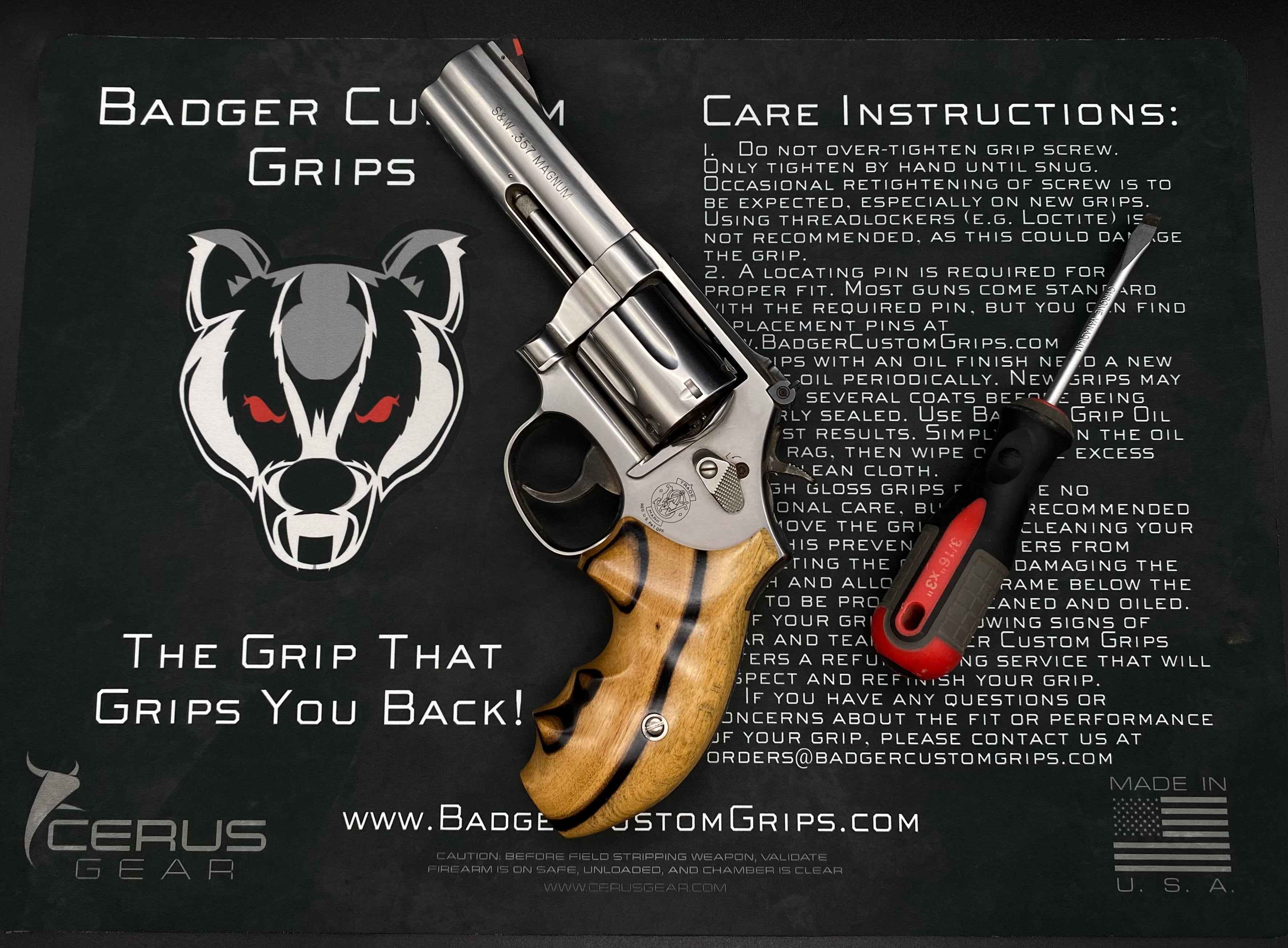Mat Badger Gun Mat – Badger Custom Grips